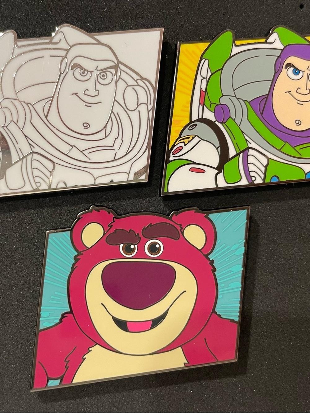 Lot of FigPin Toy Story Pins Featuring Rare Buzz Lightyear & Lotso Chaser